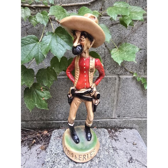 1940s "The Sheriff" EJ Borman Chalkware Figurine  Western  14"x4"x4" - Picture 1 of 6